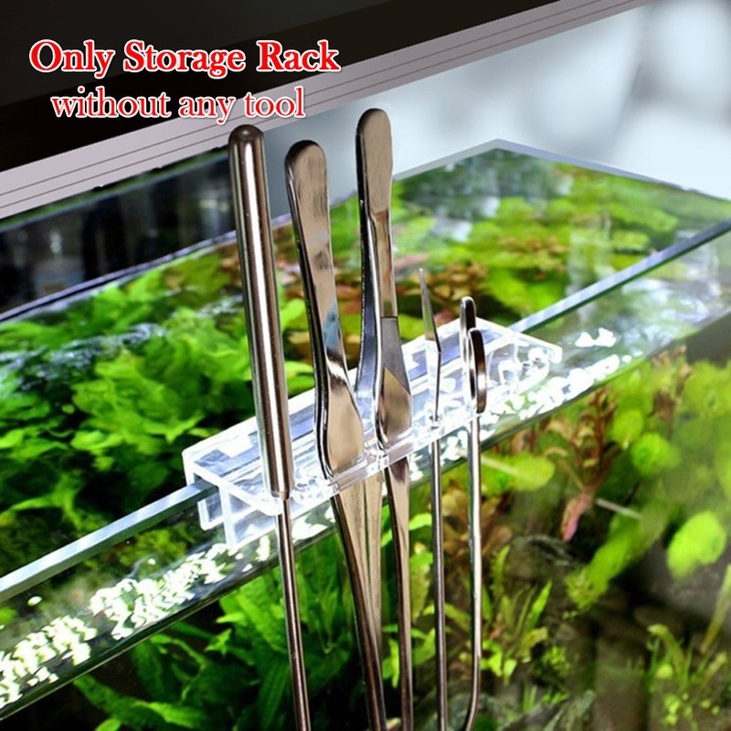 Aquarium Planted Fish - ชั้นเก็บเครื่องมือตู้ปลาใหม่1ชิ้นที่ยึดอะคริลิกสำหรับแหนบมีดโกนที่ยึดเครื่องมือทำความสะอาดตู้ปลาน้ำหญ้า