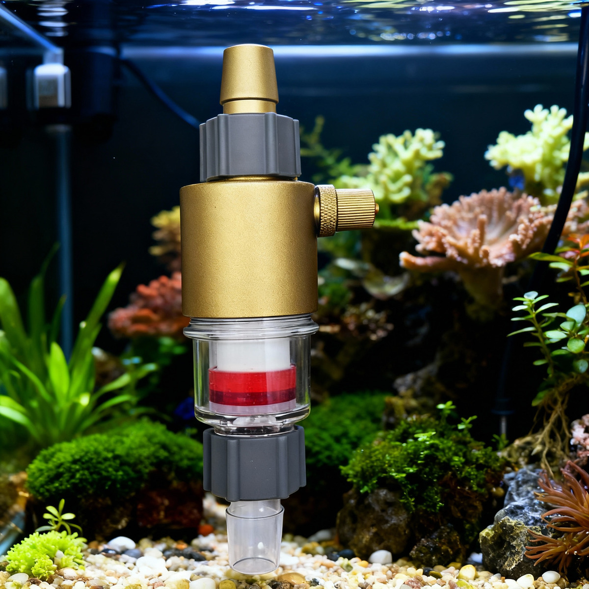 Planted Aquarium Products - เครื่องกระจายก๊าซคาร์บอนไดออกไซด์ภายนอก QANVEE อุปกรณ์ตกแต่งตู้ปลา ตู้เลี้ยงปลา ของตกแต่งตู้ปลา อุปกรณ์ตกปลา