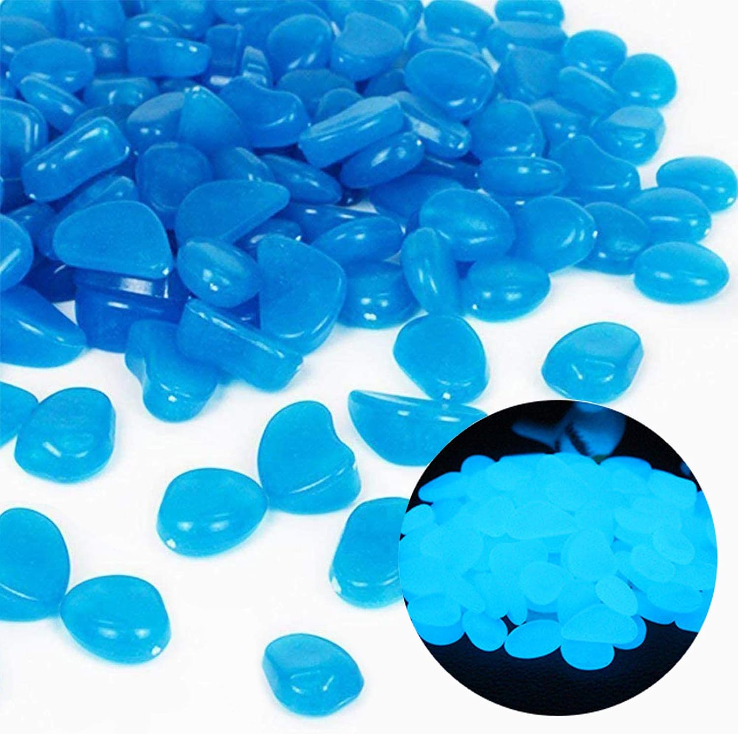Aquarium Planted Fish - ถังปลา Rocks Glow Blue Pebbles สําหรับ