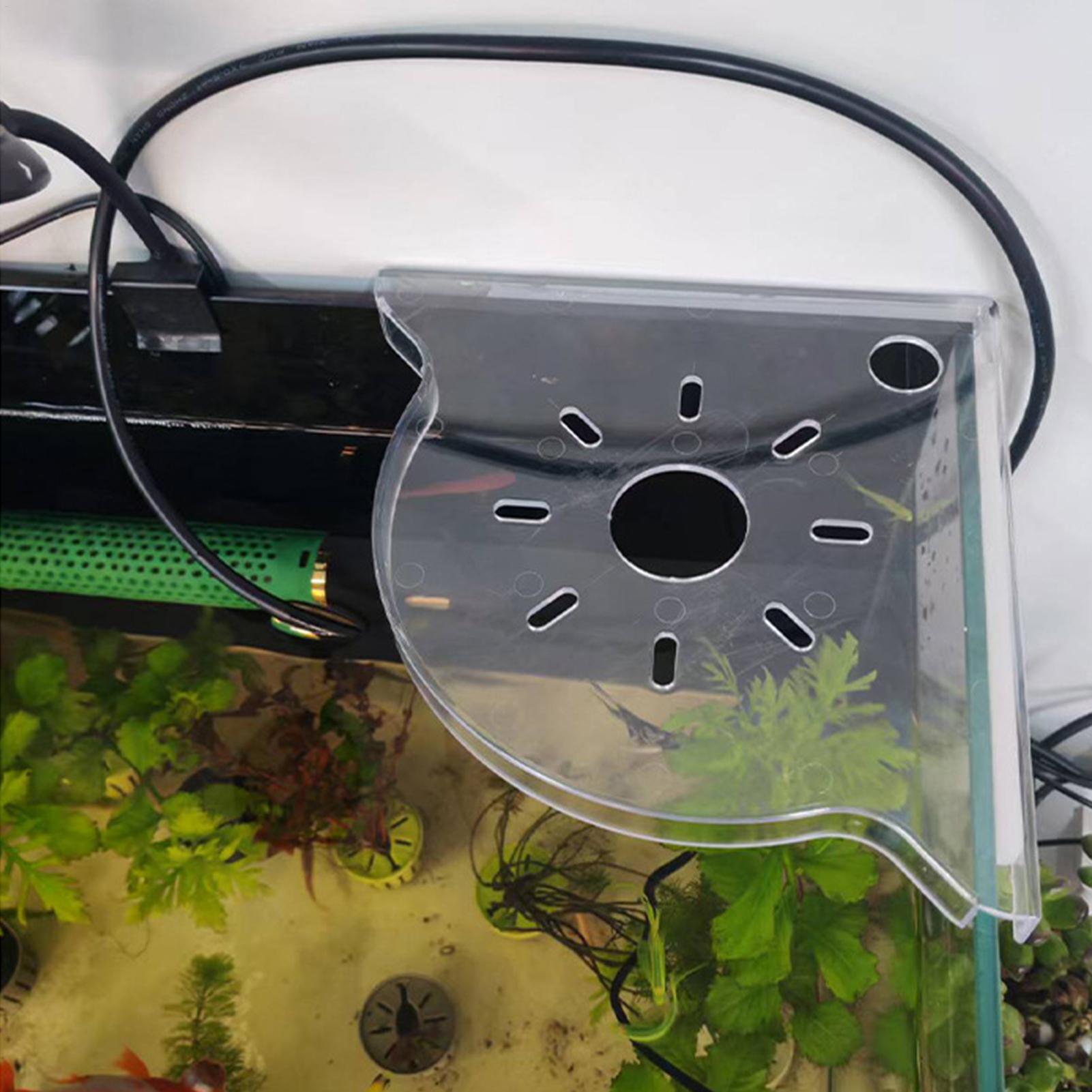 Aquarium Plant Holder - ชั้นวางของมุมตู้ปลาแบบสามเหลี่ยม ที่วางต้นไม้ในตู้ปลา ติดตั้งง่าย ไม่ต้องเจาะ ตัวที่วางต้นไม้ในตู้ปลาแบบใส ตกแต่งสวยงาม