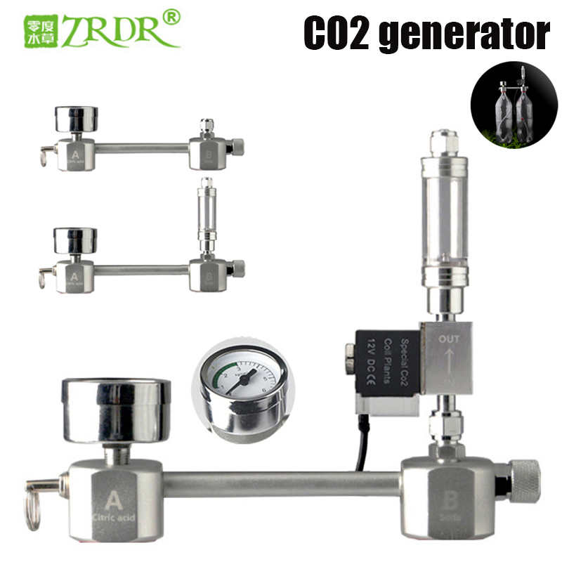 Planted Aquarium Co2 Kit - Aquarium CO2 ชุดระบบควบคุม co2 Diffuser เครื่องกําเนิดไฟฟ้าวาล์ว