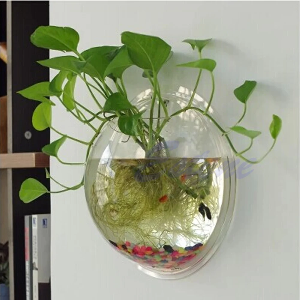 ติดผนังอะคริลิคชามปลาโปร่งใสแข - Aquarium Planted Wall บทวิจารณ์และราคา