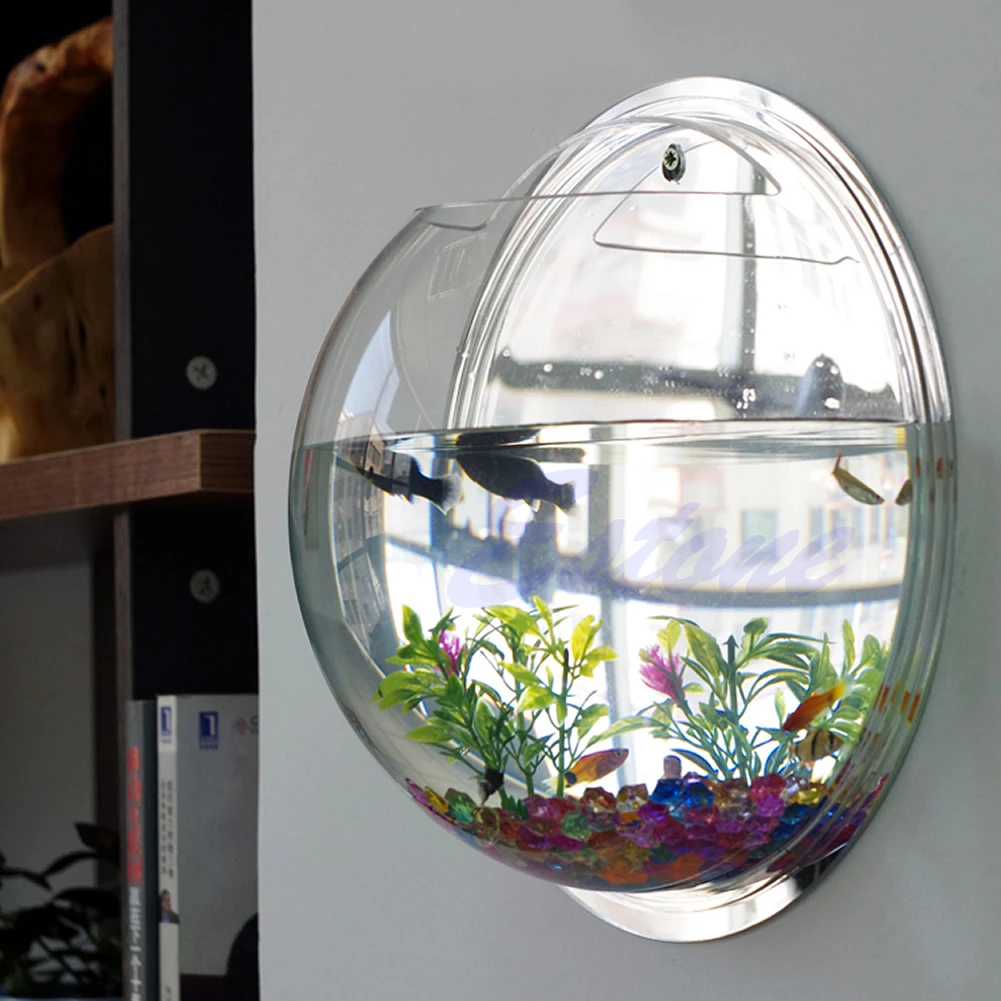 ติดผนังอะคริลิคชามปลาโปร่งใสแข - Aquarium Planted Wall บทวิจารณ์และราคา