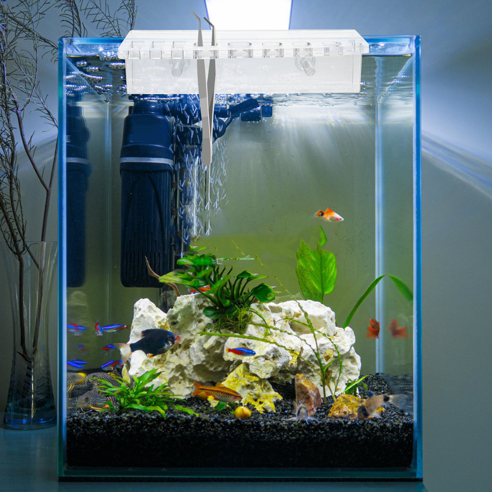 ที่วางอุปกรณ์ตู้ปลา อะคริลิค ช - Aquarium Planted Wall บทวิจารณ์และราคา