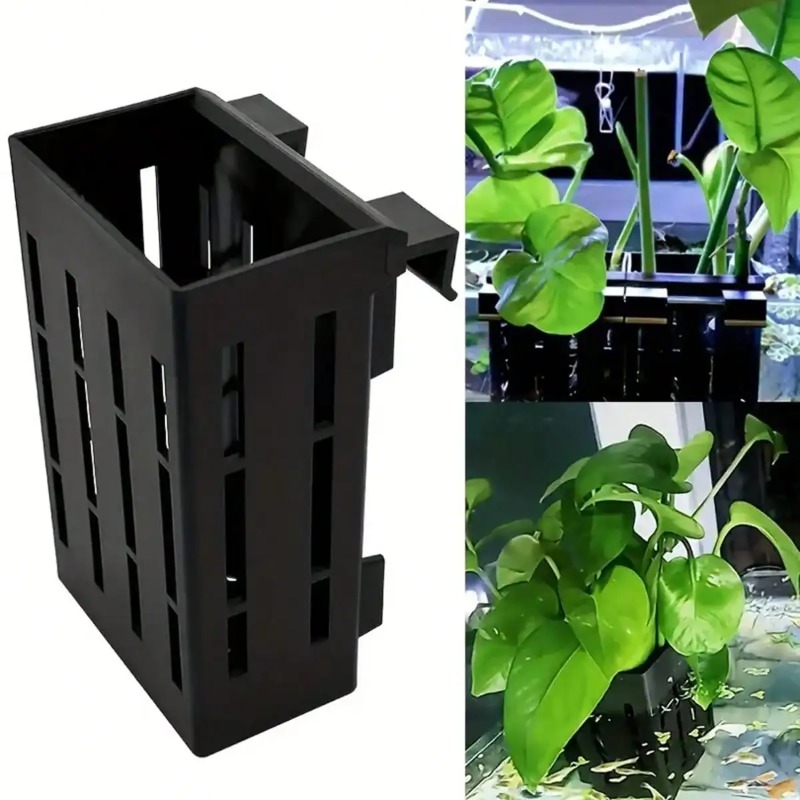 ตะกร้าพลาสติกสีดำสำหรับยึดต้นไ - Aquarium Plant Holder บทวิจารณ์และราคา
