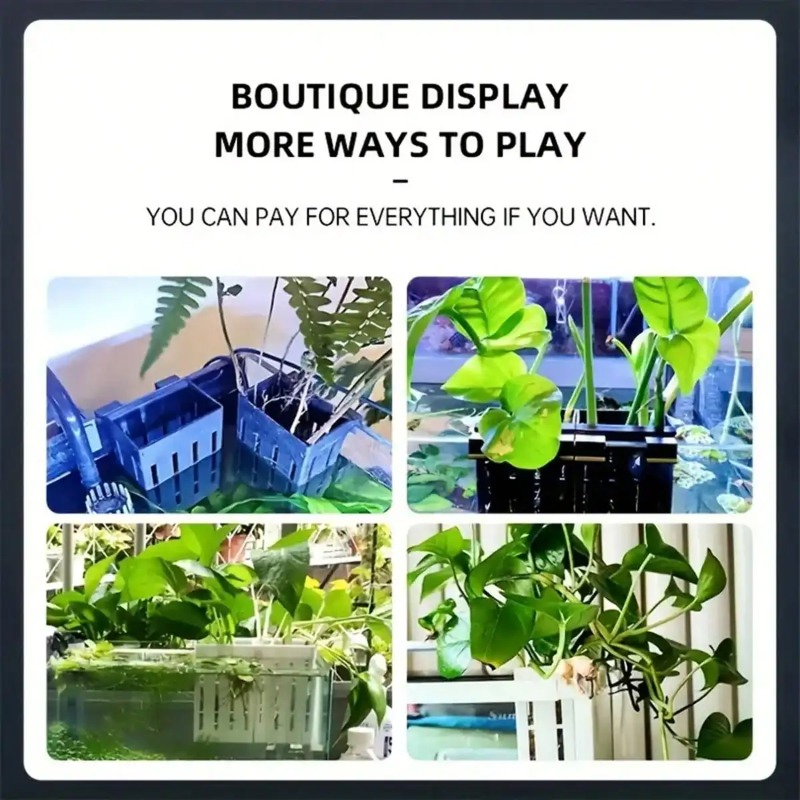 ตะกร้าพลาสติกสีดำสำหรับยึดต้นไ - Aquarium Plant Holder บทวิจารณ์และราคา