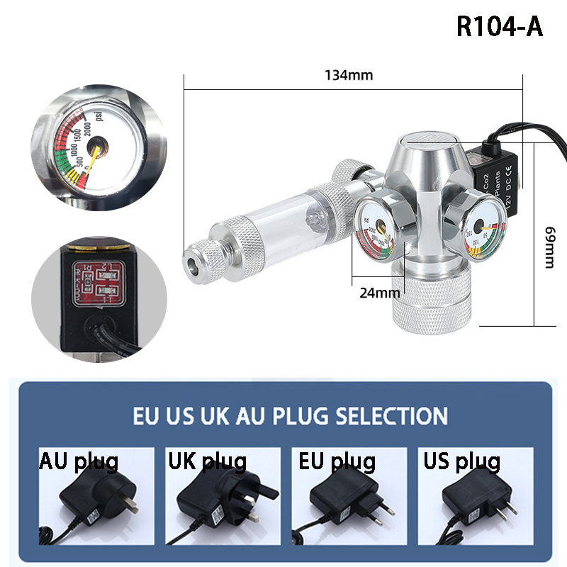 วาล์วลดความดัน CO2วาล์วแม่เหล็ - Planted Aquarium Co2 บทวิจารณ์และราคา