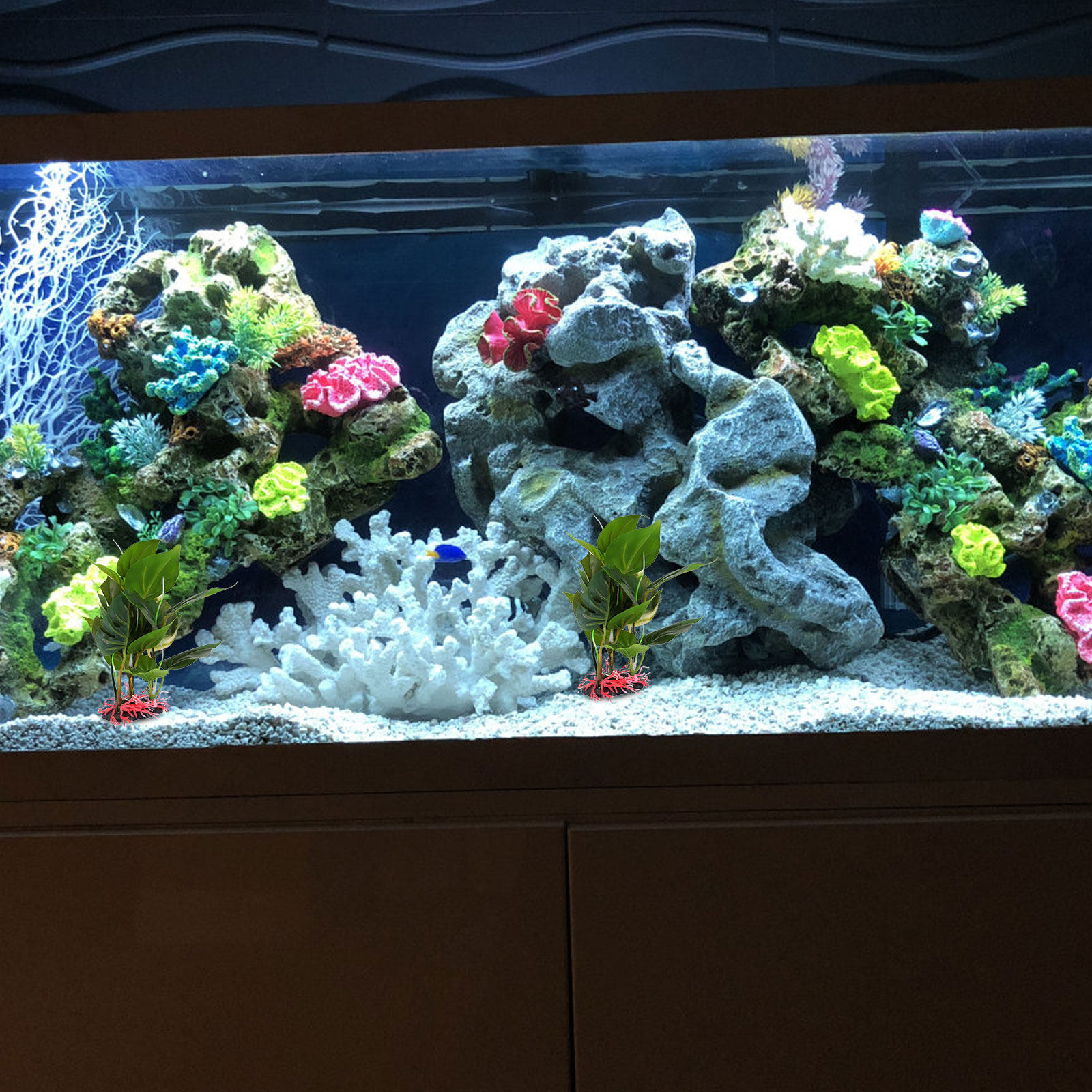 ต้นไม้ประดิษฐ์สีเขียวเสมือนจริ - Non Planted Aquarium Fish บทวิจารณ์และราคา