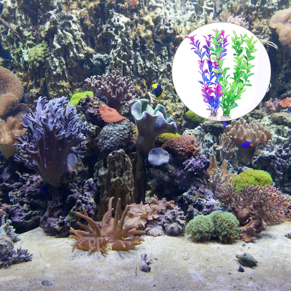 ชุดต้นไม้น้ำปลอม 10 ชิ้น 5 ต้น - Aquarium Plant Live บทวิจารณ์และราคา