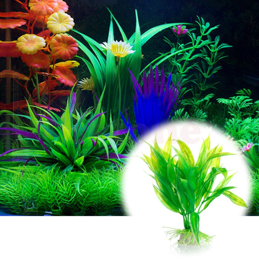 15 ซม.ประดิษฐ์ Aquarium Decor  - Aquarium Plant Live บทวิจารณ์และราคา
