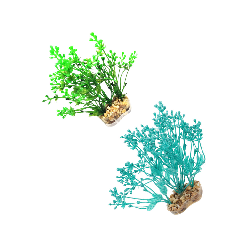 ต้นไม้น้ำพลาสติกจำลอง 2 ชิ้น ส - Aquarium Planted Setup บทวิจารณ์และราคา