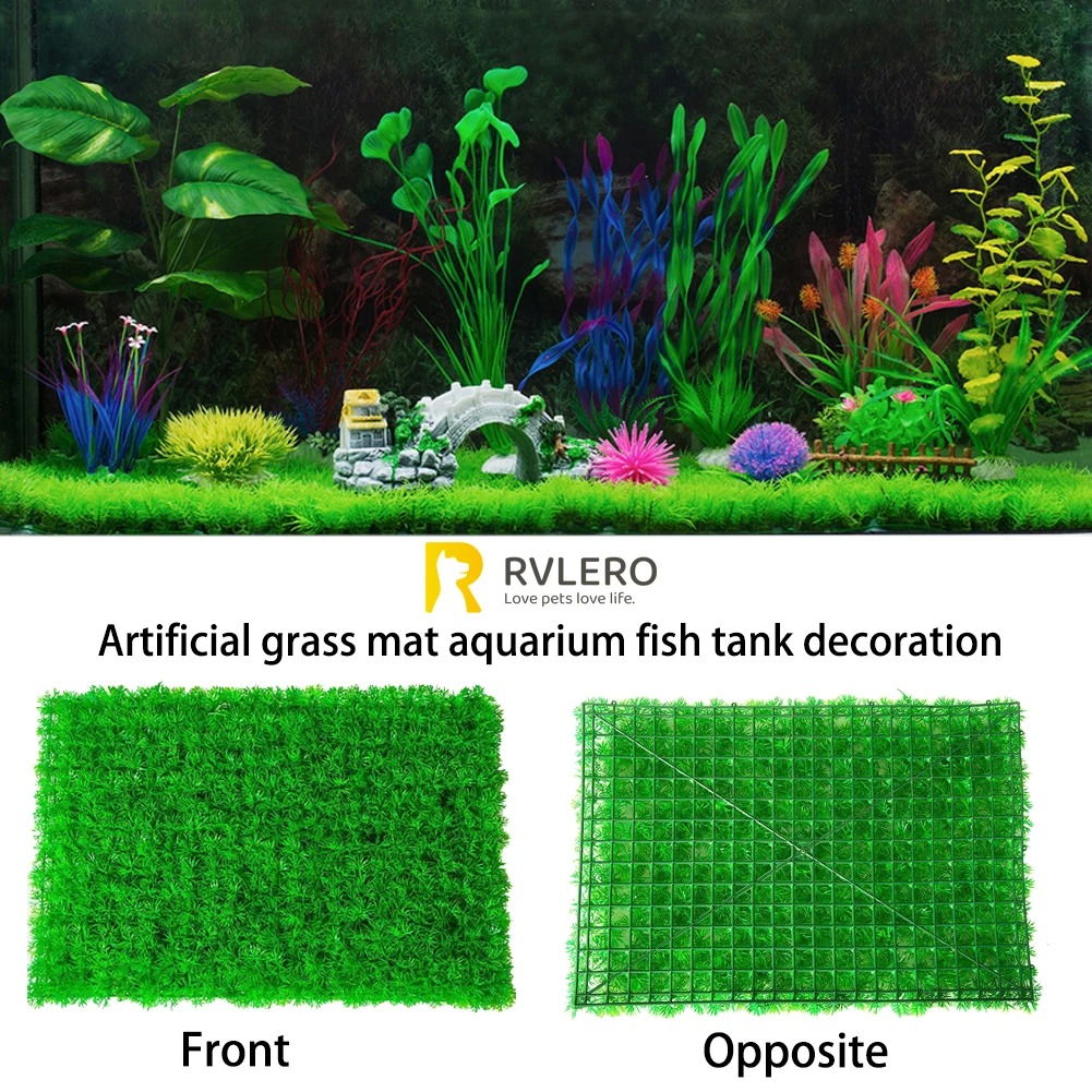 หญ้าเทียมสำหรับตกแต่งตู้ปลาตู้ - Aquarium Plant Live บทวิจารณ์และราคา